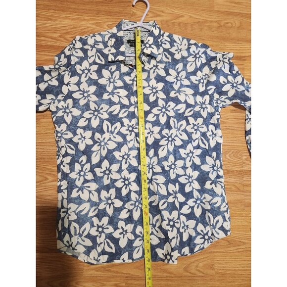 Bugatchi Men Shirts Long Sleeves Large White And Blue Pre-Owned - Picture 7 of 8